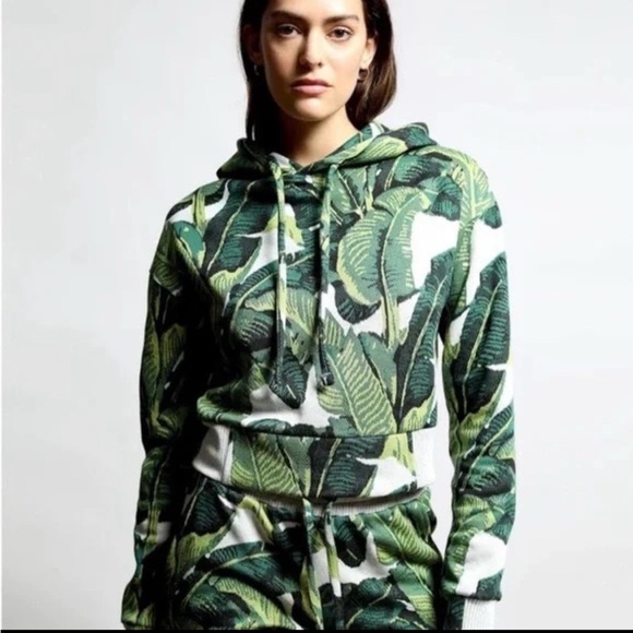 Twenty Montreal Hoodie Tropical Leaves S - Picture 1 of 8